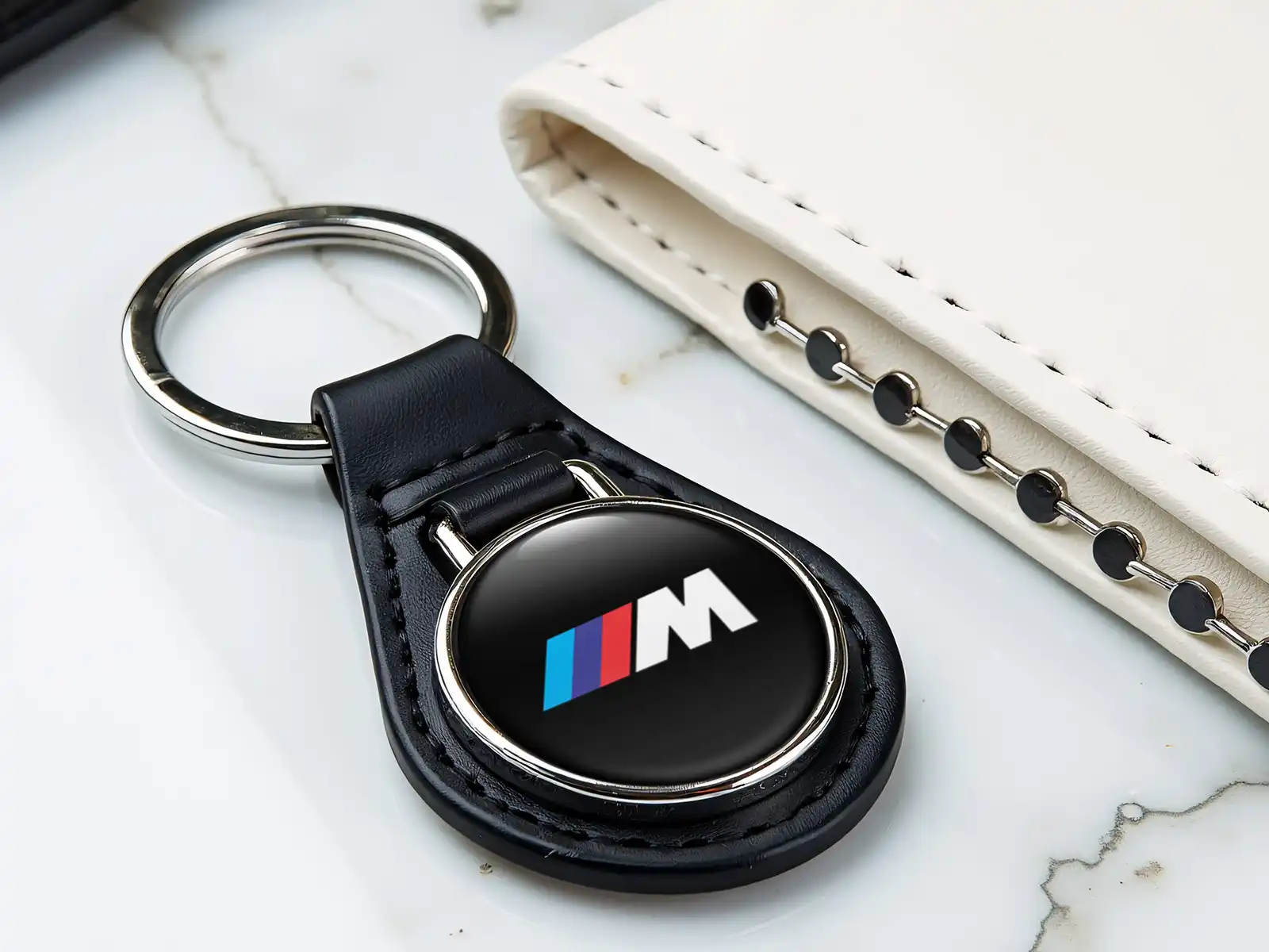 BMW Porte‑clé Design Cuir de Qualité Luxe